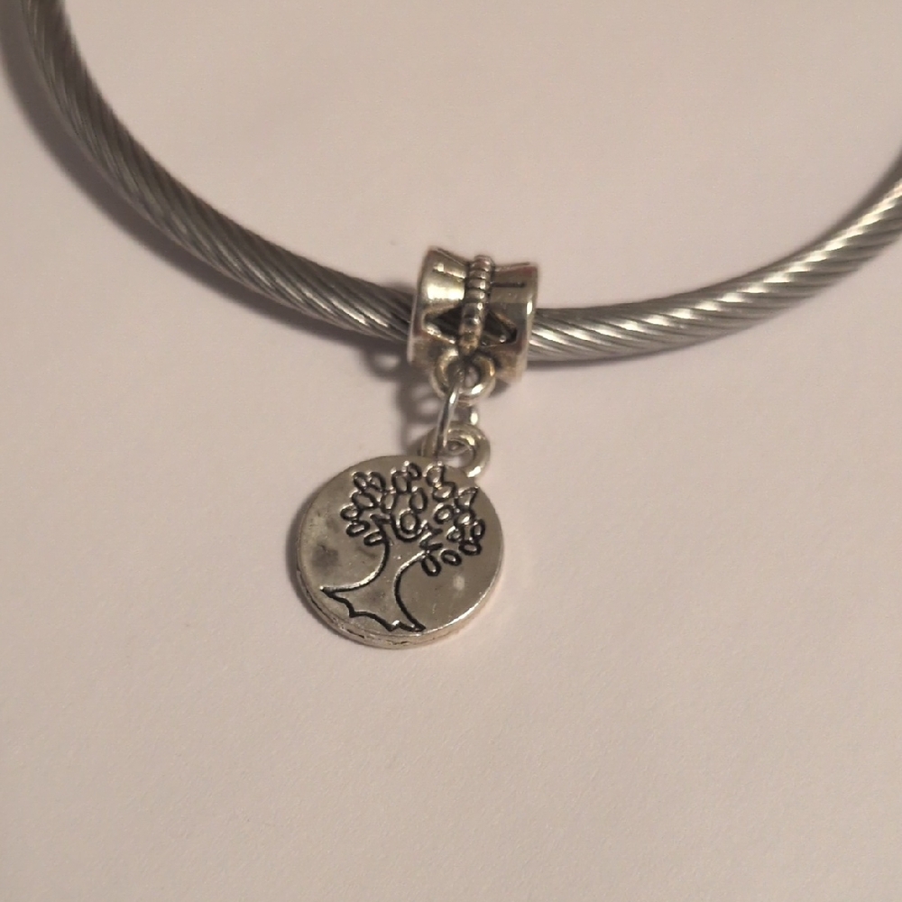 Silver‎ Tree Of Life Dangle Charm for Pandora Style Bracelet